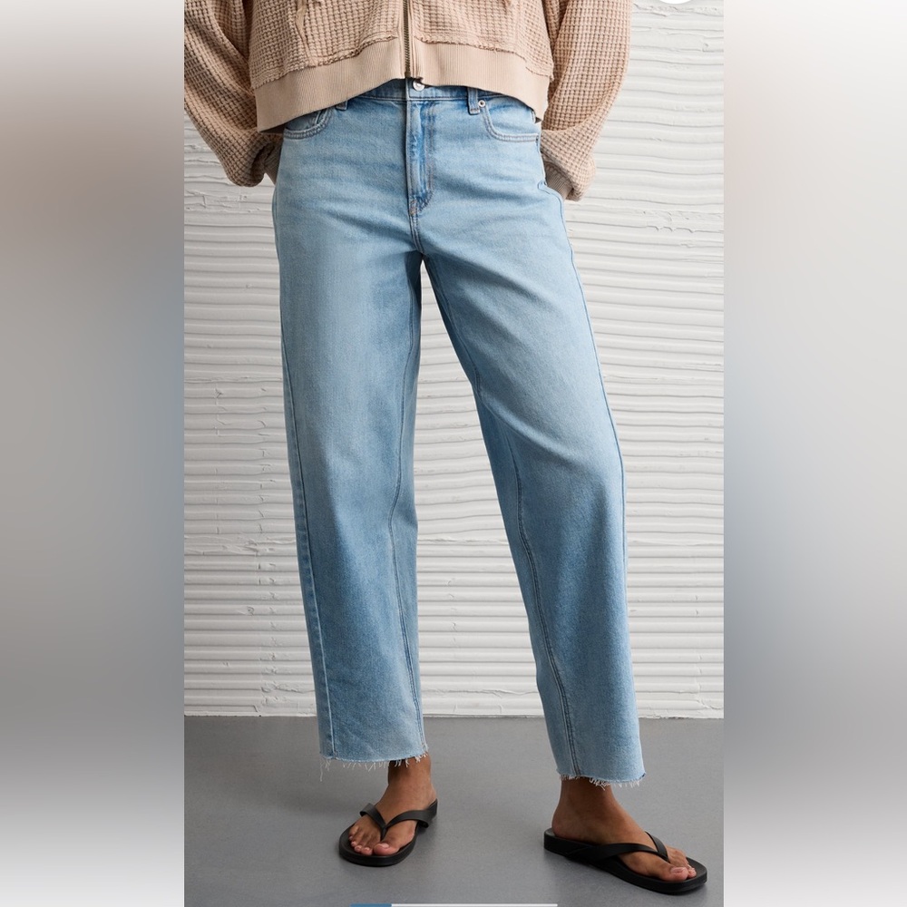 American Eagle - AE Stretch Barrel Jean - Light Acid Wash